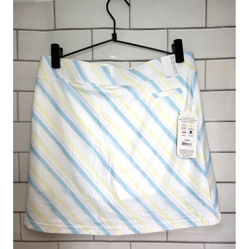 Pebble Beach Women Sz Lg Dry-Luxe Performance Tennis Golf Skort Classic Athletic